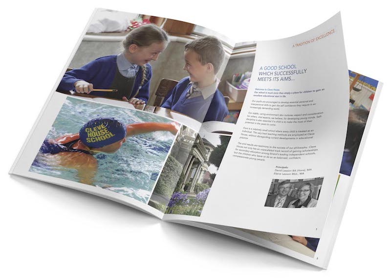 A4 school prospectus designed for print and PDF
