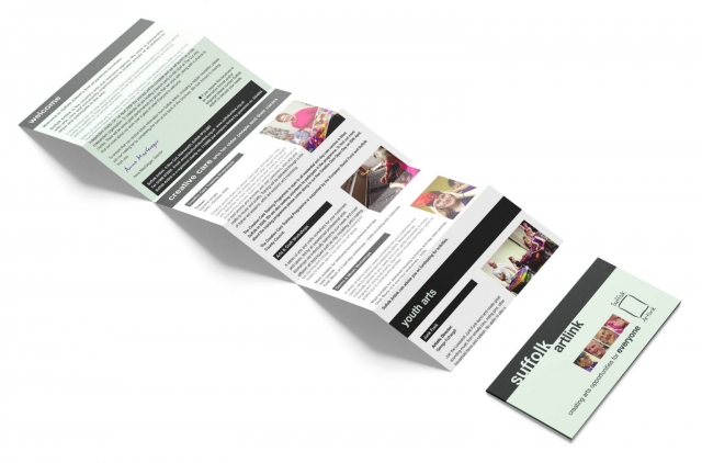 Multi-fold DL size leaflet for print